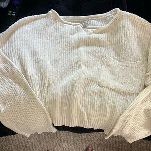 Off White Cropped Sweater